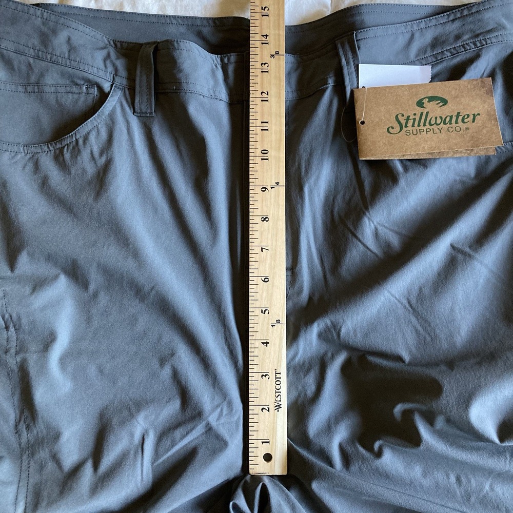NWT Stillwater Supply Co Performance Shorts Mens 39-Waist (actual) Charcoal Gray - Picture 15 of 16